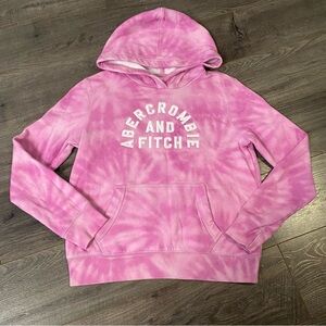 Abercrombie & Fitch hoodie Pink Tie-Dye pullover